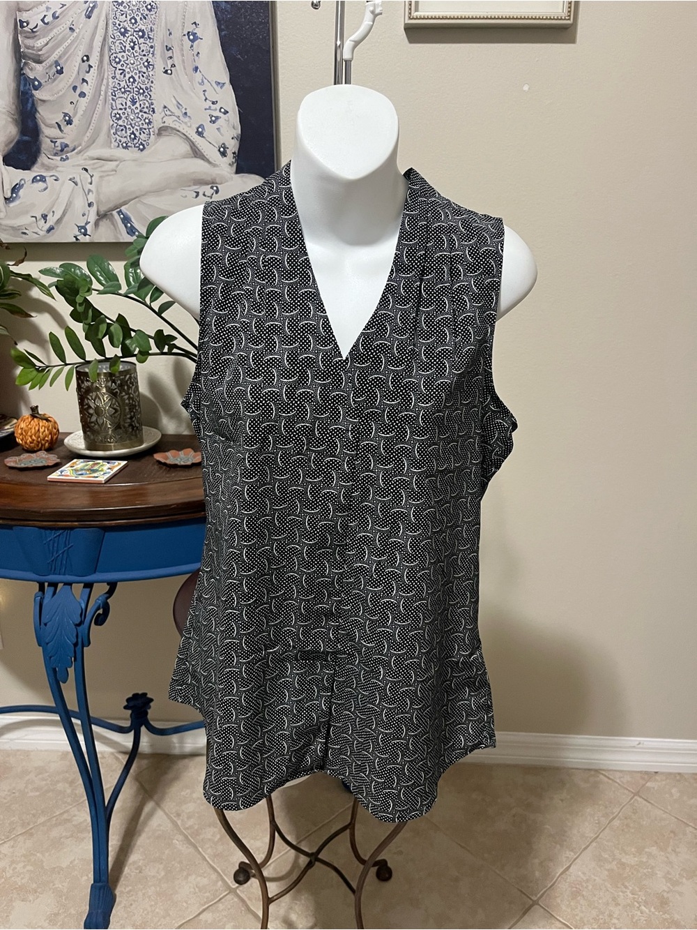 Van Heusen Studio Black & White Tank Top - S